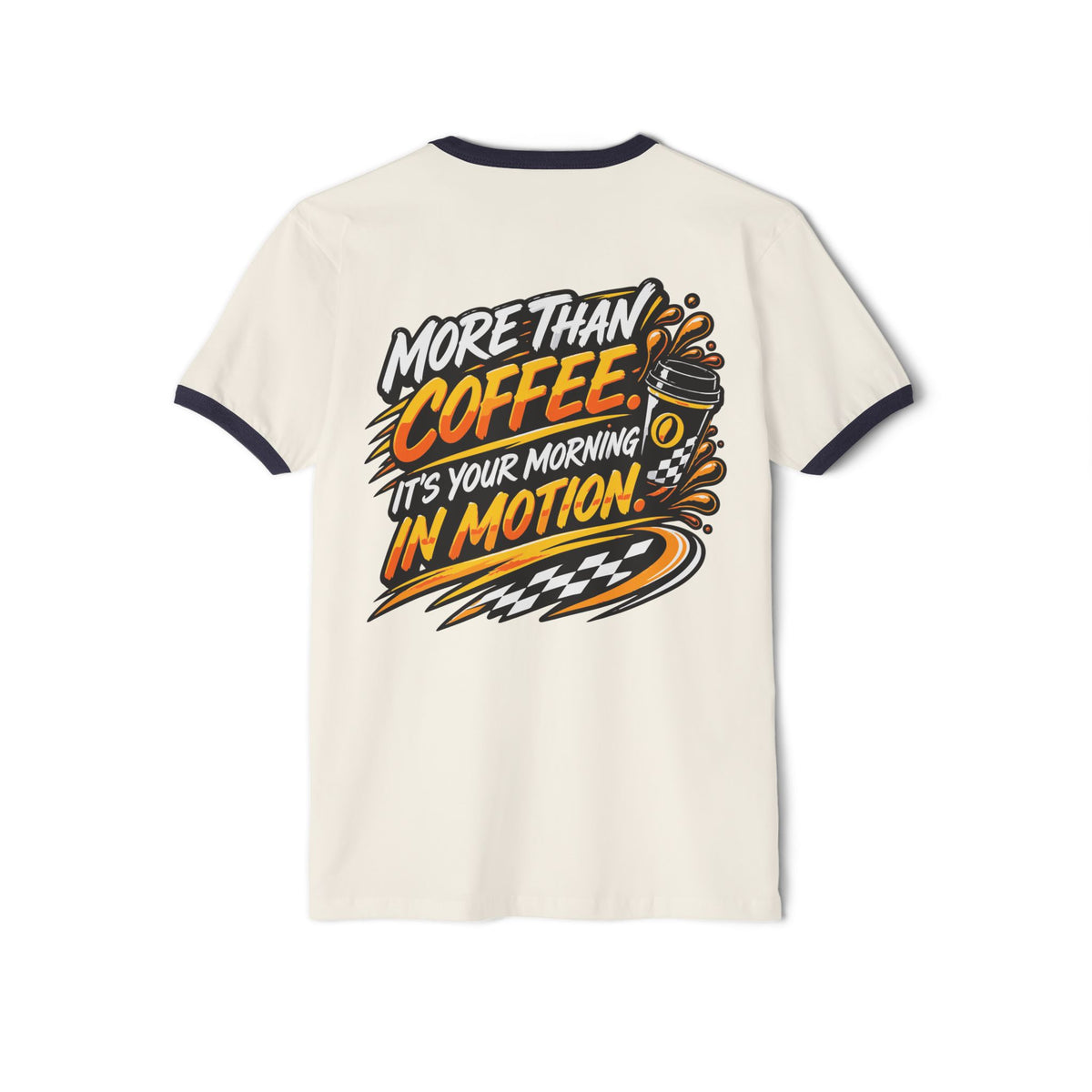 Break-Fast Coffee Truck T-Shirt — “More Than Coffee, It’s Your Morning in Motion” Ringer Tee