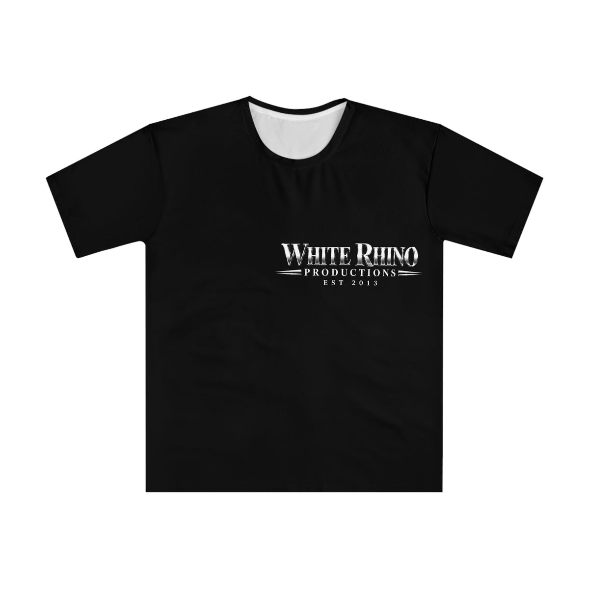 White Rhino Productions Logo T-Shirt — Bold Black Graphic Tee